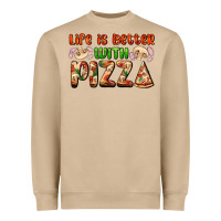 Mushroom life is better with pizza Heavyweight Sweatshirt - AdoDesignShop