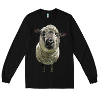 Black hampshire sheep head Long Sleeve Tee - LillyAllenDesigns