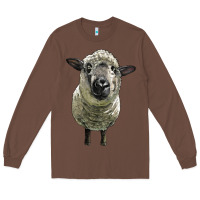 Chestnut hampshire sheep head Long Sleeve Tee - LillyAllenDesigns