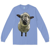 Colony Blue hampshire sheep head Long Sleeve Tee - LillyAllenDesigns