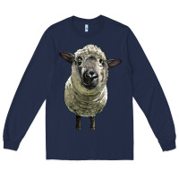 Navy hampshire sheep head Long Sleeve Tee - LillyAllenDesigns
