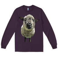 Plum hampshire sheep head Long Sleeve Tee - LillyAllenDesigns