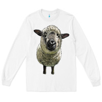 White hampshire sheep head Long Sleeve Tee - LillyAllenDesigns