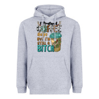 Heather Grey i pretend coffee helps but i'm still a bitch Heavyweight Hoodie - BarkalooDesign