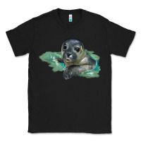 Black Sea Seal Face Illustrations Classic Tee - LillyAllenDesigns