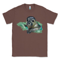 Chestnut Sea Seal Face Illustrations Classic Tee - LillyAllenDesigns