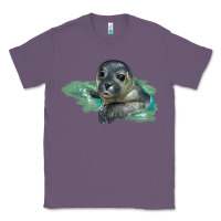 Lavender Sea Seal Face Illustrations Classic Tee - LillyAllenDesigns
