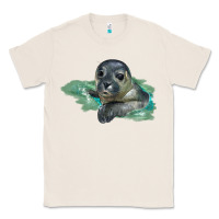 Natural Sea Seal Face Illustrations Classic Tee - LillyAllenDesigns