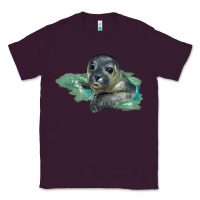 Plum Sea Seal Face Illustrations Classic Tee - LillyAllenDesigns