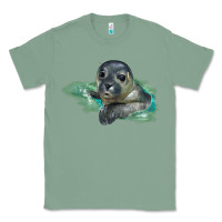 Sage Sea Seal Face Illustrations Classic Tee - LillyAllenDesigns