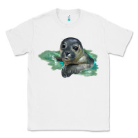 White Sea Seal Face Illustrations Classic Tee - LillyAllenDesigns