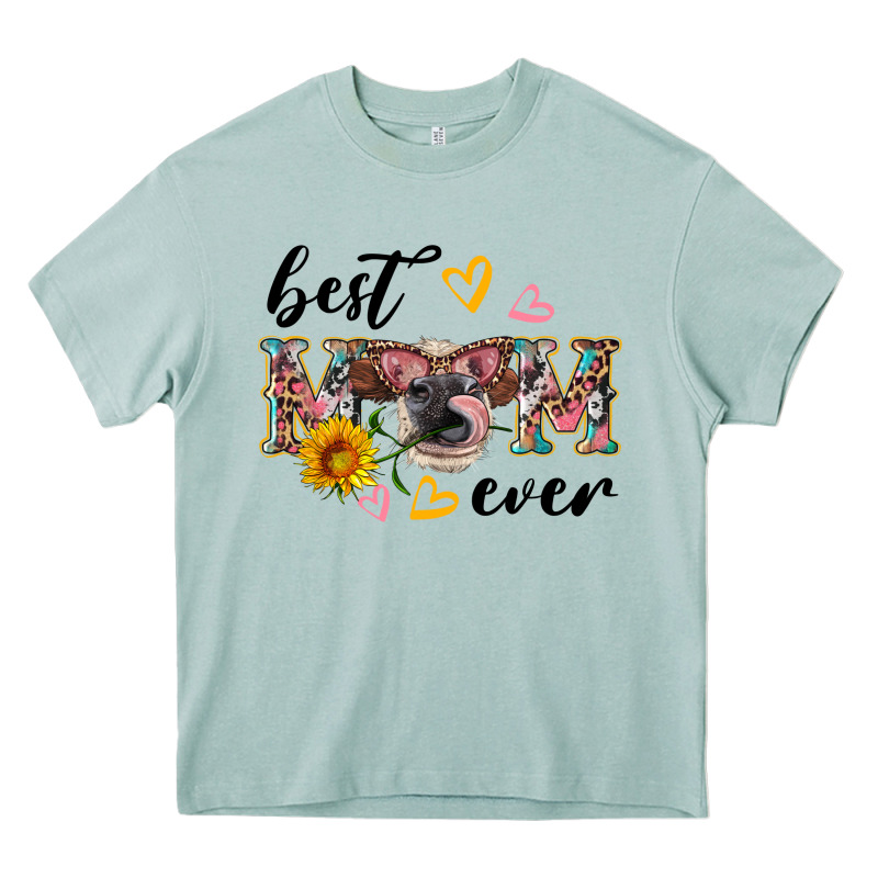 Best Mom Ever With Cow Heavy Core Tee by Artiststas | Teevron