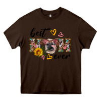 Chocolate Brown best mom ever with cow Heavy Core Tee - Artiststas