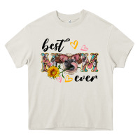 Cream best mom ever with cow Heavy Core Tee - Artiststas
