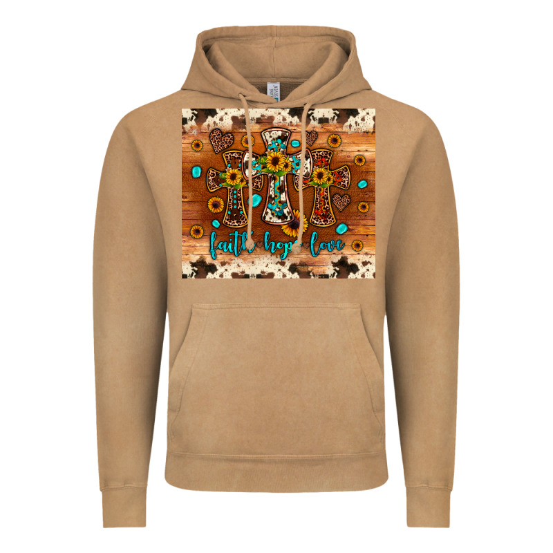 Faith Hope Love Cross Vintage Hoodie by JahusDesignShop | Teevron