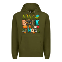 Army Green welcome back to school fall Premium Hoodie - texasbilliewilder