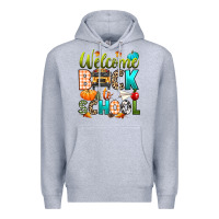 Heather Grey welcome back to school fall Premium Hoodie - texasbilliewilder
