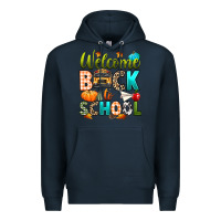 Navy welcome back to school fall Premium Hoodie - texasbilliewilder