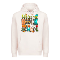 Pale Pink welcome back to school fall Premium Hoodie - texasbilliewilder