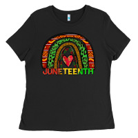 Black juneteenth rainbow Ladies Tee - Zillion Design Studio
