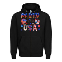 Black party in the usa Zipper Hoodie - NancyCooperArtShop
