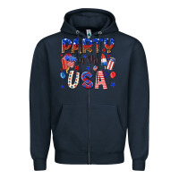 Navy party in the usa Zipper Hoodie - NancyCooperArtShop