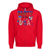 Red party in the usa Zipper Hoodie - NancyCooperArtShop