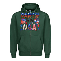 Sports Green party in the usa Zipper Hoodie - NancyCooperArtShop