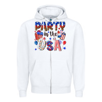 White party in the usa Zipper Hoodie - NancyCooperArtShop