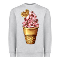 Heather Grey ice cream fast food Heavyweight Sweatshirt - AdoDesignShop