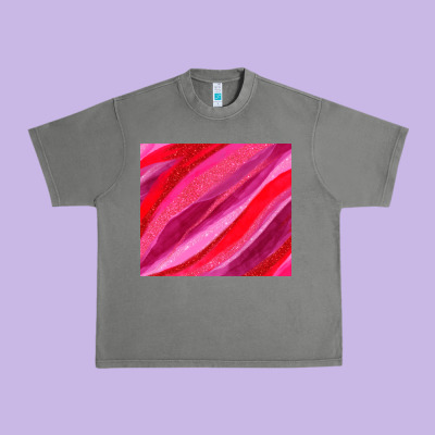 Valentines Day Glitter And Watercolor Urban Heavy Tee Designed By Adodesignshop