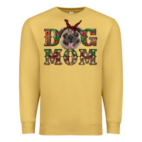 Antique Gold Christmas Dog Mom Premium Sweatshirt - RanaPortraitStore