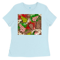 Baby Blue little debbie tree cakes leopard Ladies Tee - JahusDesignShop