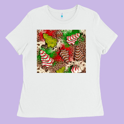 Little Debbie Tree Cakes Leopard Ladies Tee Designed By Jahusdesignshop