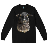 Black dorper sheep head Long Sleeve Tee - LillyAllenDesigns