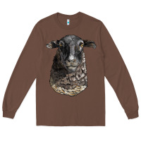 Chestnut dorper sheep head Long Sleeve Tee - LillyAllenDesigns