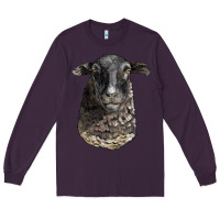 Plum dorper sheep head Long Sleeve Tee - LillyAllenDesigns