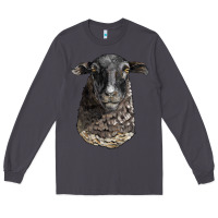 Smoke dorper sheep head Long Sleeve Tee - LillyAllenDesigns