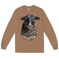 Toasted Coconut dorper sheep head Long Sleeve Tee - LillyAllenDesigns