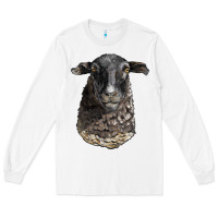 White dorper sheep head Long Sleeve Tee - LillyAllenDesigns