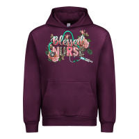 Mauve Wine Blessed Nurse Urban Hoodie - CowGirlArtShop