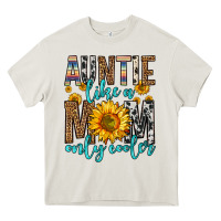 Cream auntie like a mom only cooler Heavy Core Tee - Zillion Design Studio