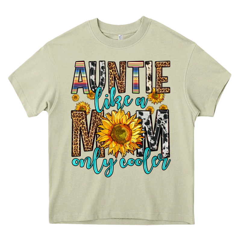 Auntie Like A Mom Only Cooler Heavy Core Tee by Zillion Design Studio | Teevron