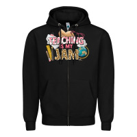 Black teaching is my jam teacher school Zipper Hoodie - NancyCooperArtShop