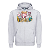 Heather Grey teaching is my jam teacher school Zipper Hoodie - NancyCooperArtShop