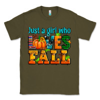 Army Green just a girl who loves fall Classic Tee - AdoDesignShop