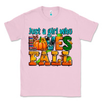 Bubblegum Pink just a girl who loves fall Classic Tee - AdoDesignShop