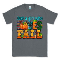 Charcoal Heather just a girl who loves fall Classic Tee - AdoDesignShop