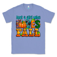 Colony Blue just a girl who loves fall Classic Tee - AdoDesignShop
