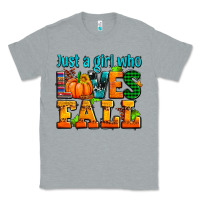 Heather Grey just a girl who loves fall Classic Tee - AdoDesignShop